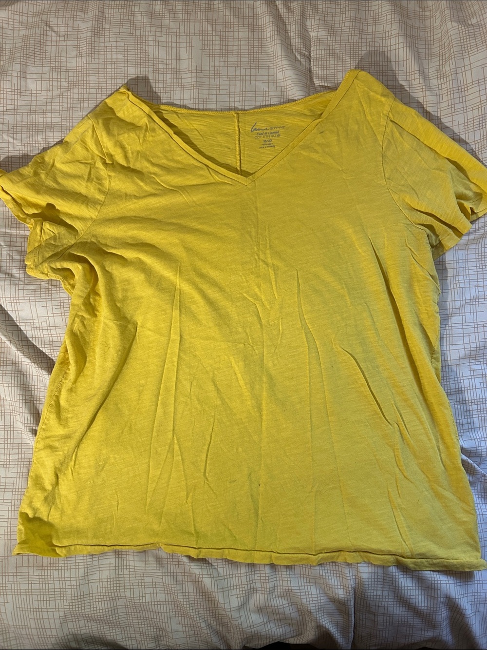 Vintage Lane Bryant V-Neck Tee - Yellow